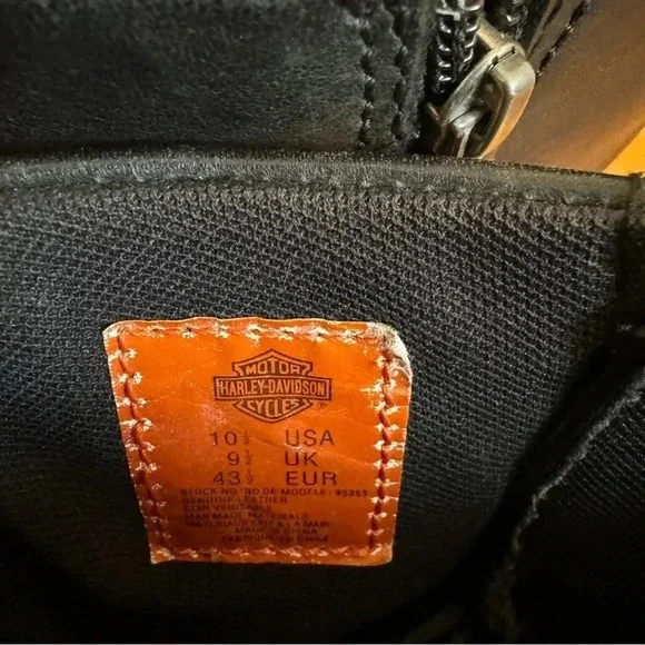 Men’s Harley-Davidson Hustin leather waterproof motorcycle boots size 10.5 - Picture 4 of 12